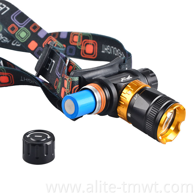 waterproof IP68 diving head lamp T6 LED 18650 underwater headlamp